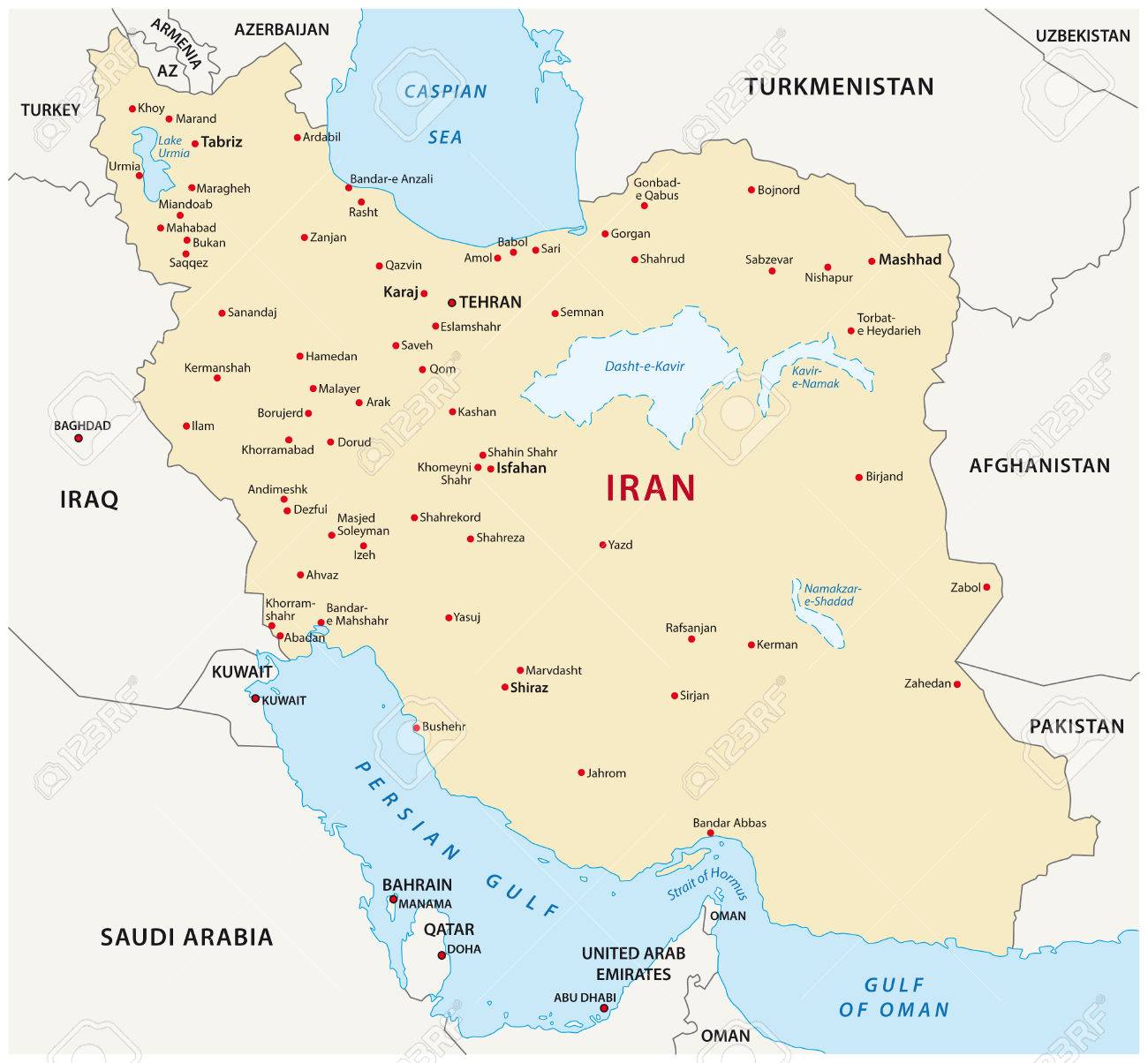 foto de archivo mapa de irn