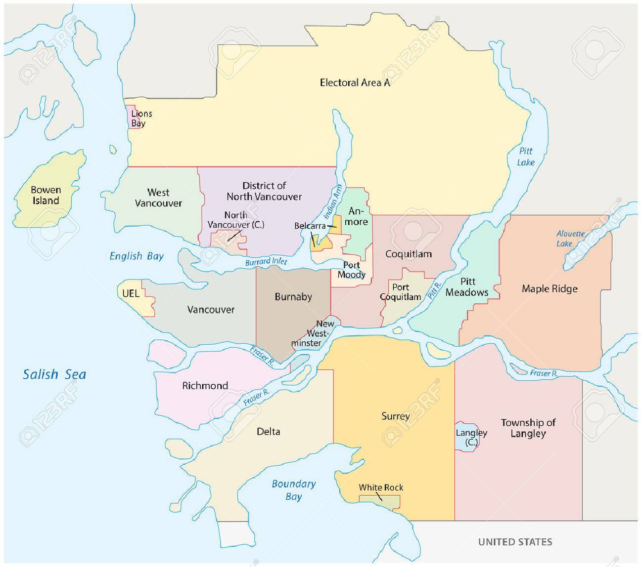 Map of greater vancouver