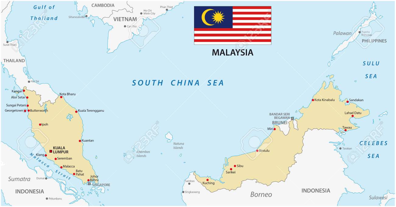 Малайзия политическая. Малайзия на карте. Карта Малайзии географическая. Малайзия политическая карта. Малайзия местоположение на карте.