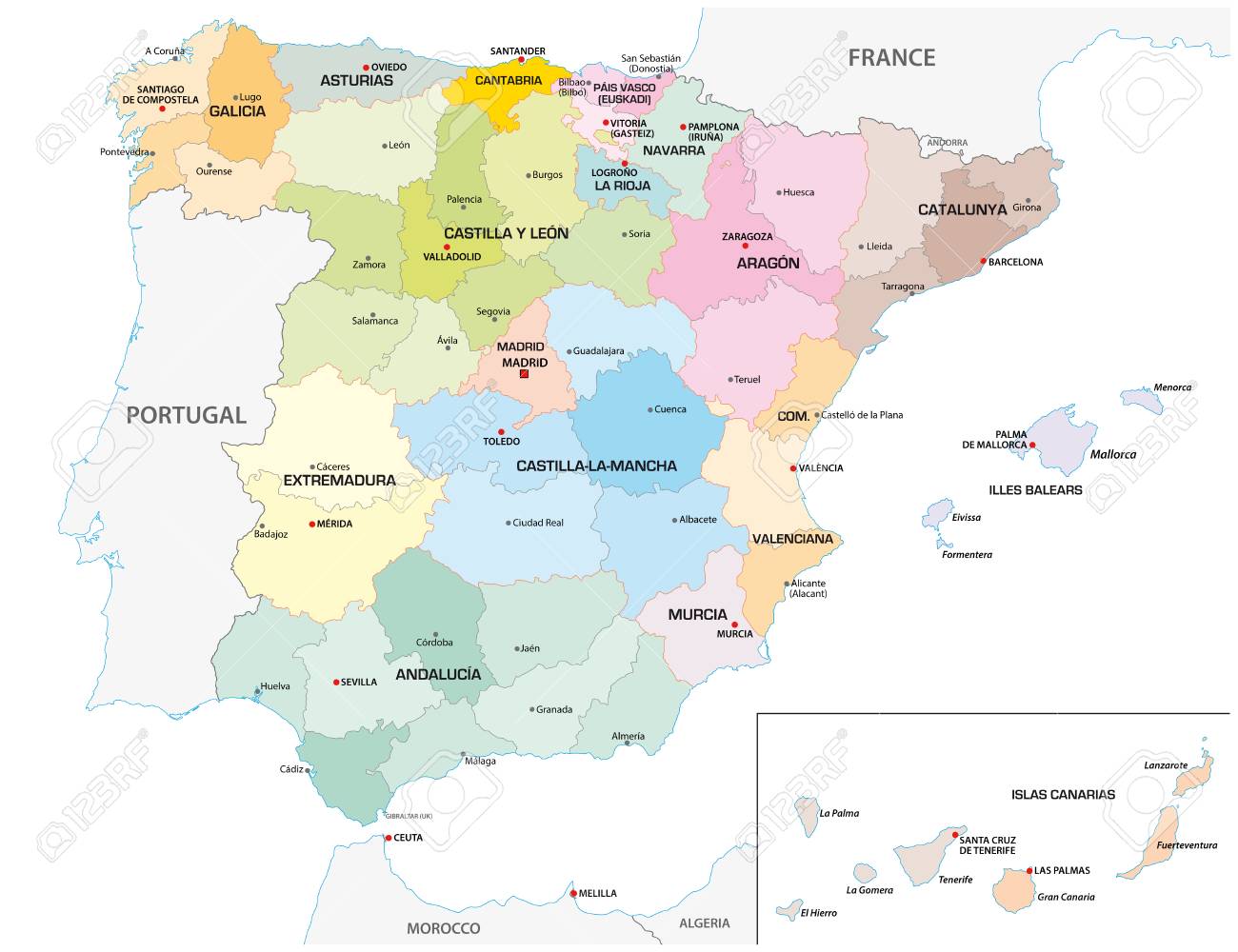 Portugal Map of Regions and Provinces