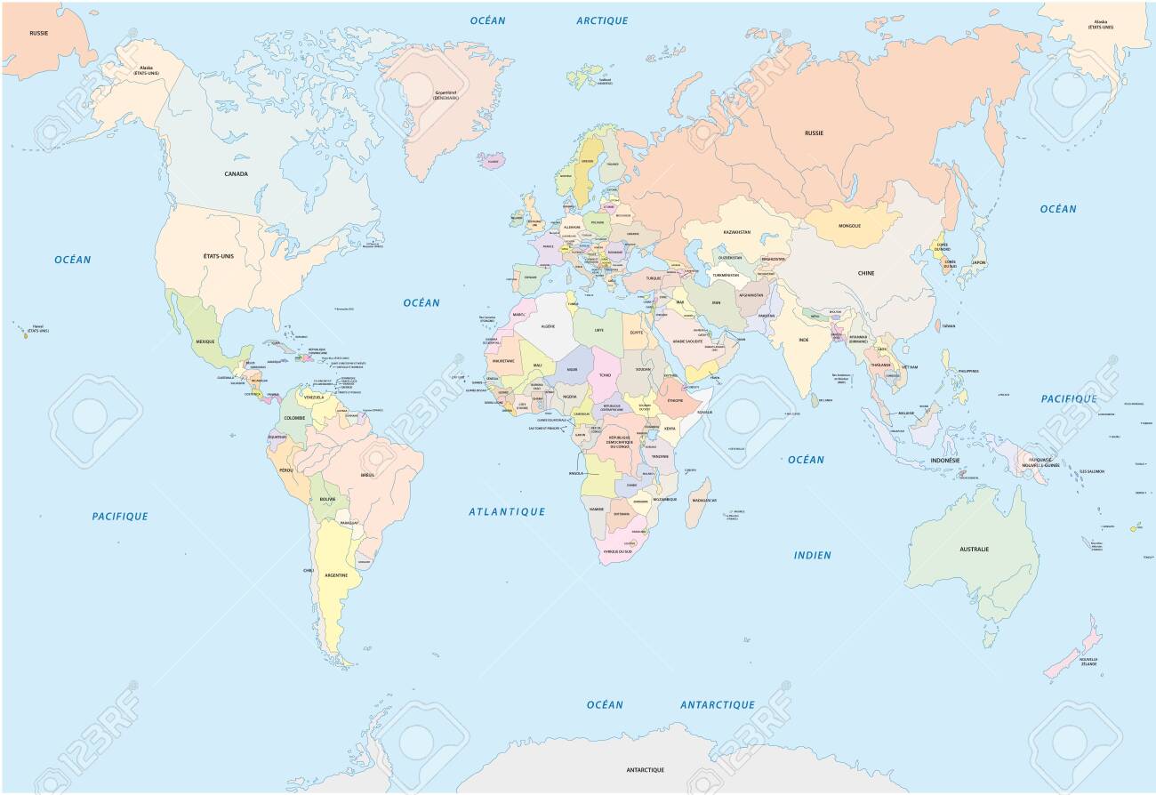 フランス地図 世界地図上でズーム ベクターストックイラスト
