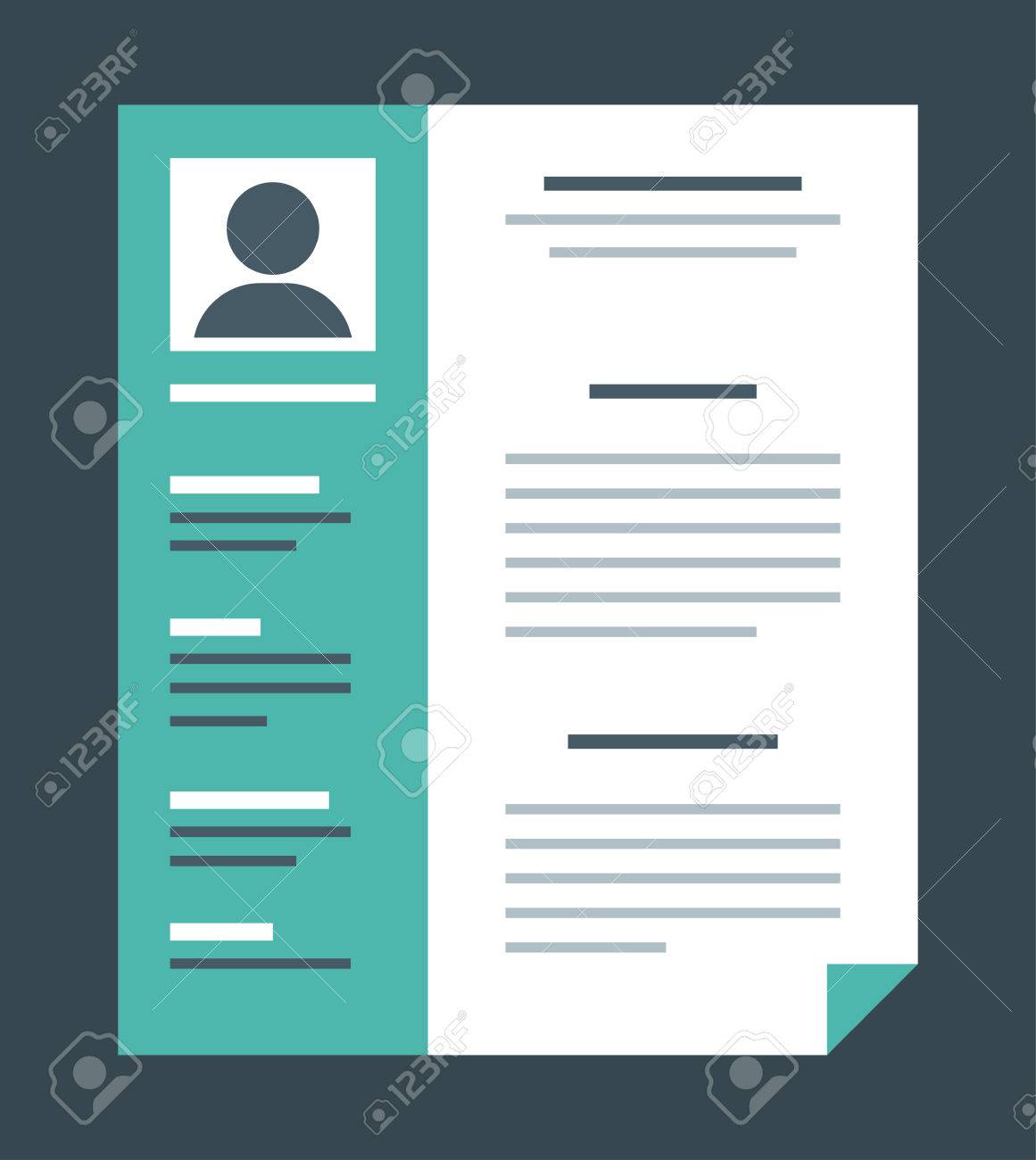 flat design style professional resume vector illustration royalty flat design resume