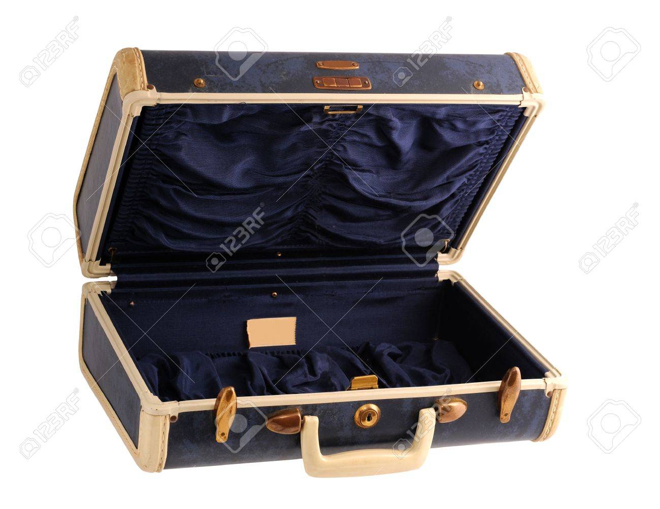 blue vintage suitcase