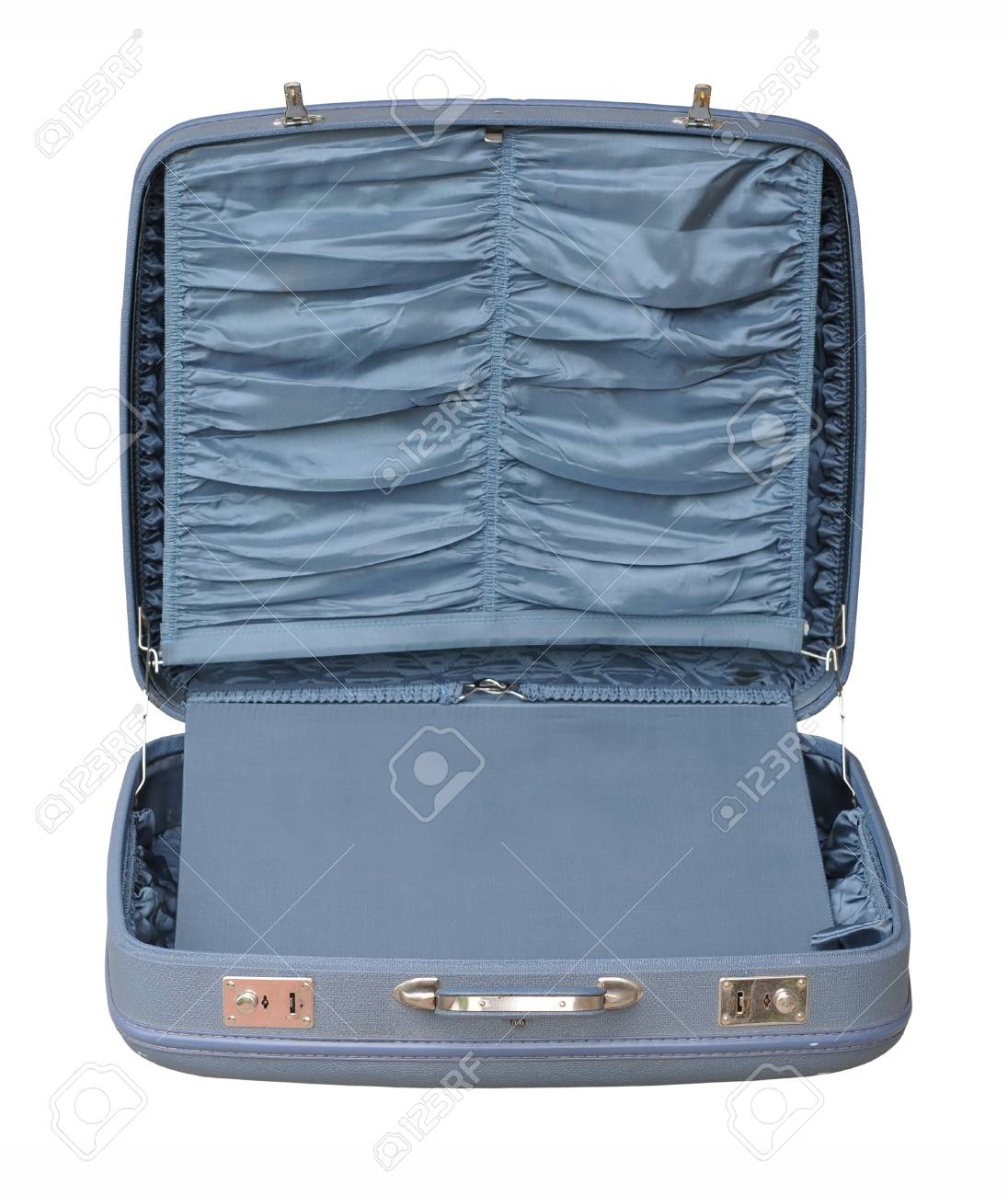 blue vintage suitcase