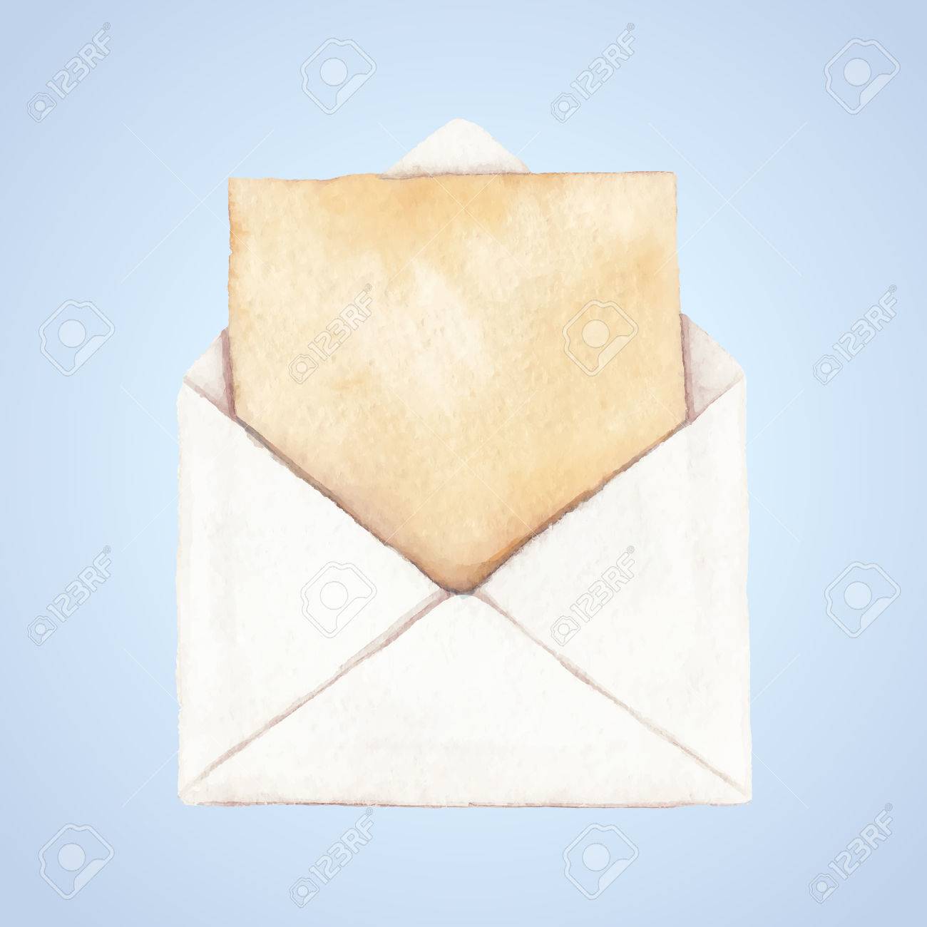 手紙と封筒を水彩で描いた ベクトルの水彩イラスト のイラスト素材 ベクタ Image 手紙と封筒を水彩で描いた ベクトルの水彩イラスト のイラスト素材 ベクタ Image