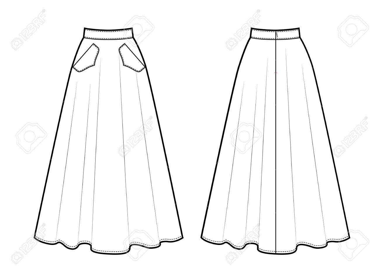 a skirt drawing