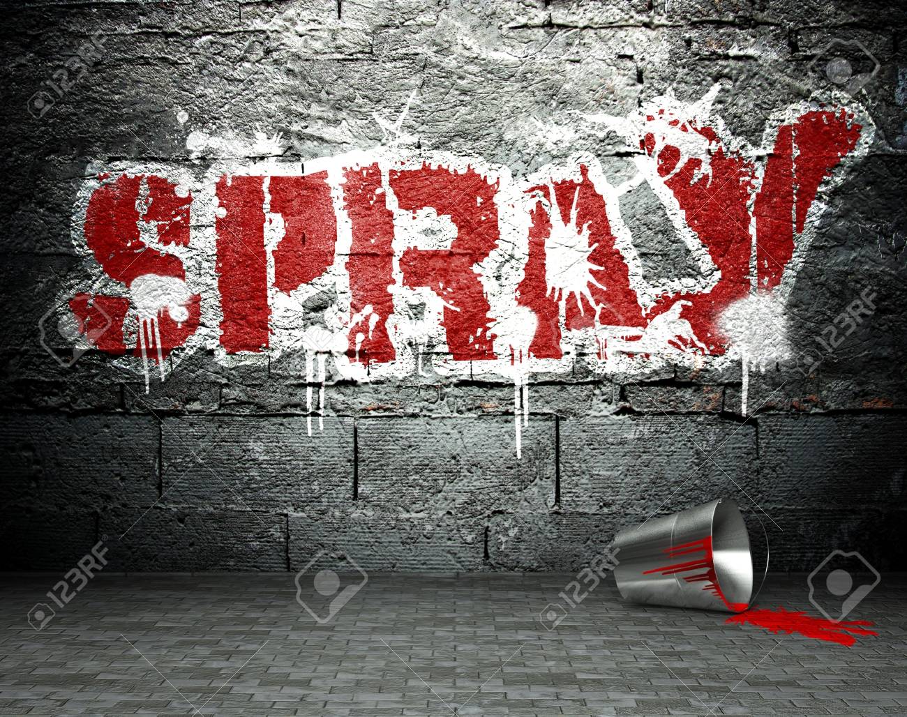 Graffiti Wall With Spray Street Art Background Stock Photo Picture And Royalty Free Image Image
