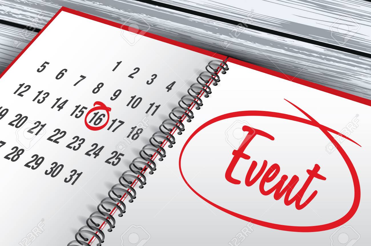 カレンダーのベクトル イラストのイベント日のマーク のイラスト素材 ベクタ Image