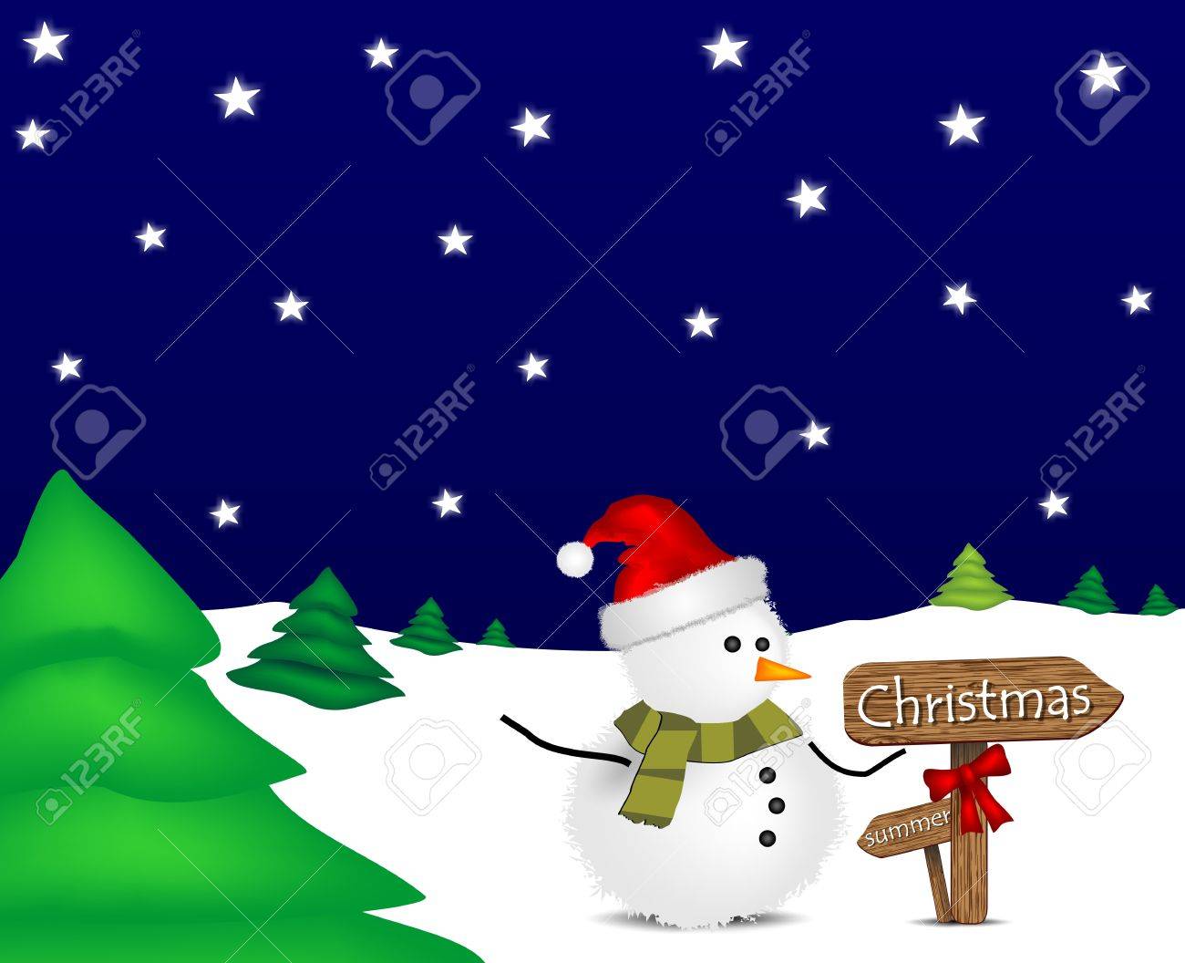 Neve Natale.Illustrazione Con Pupazzo Di Neve Di Natale E Segnaletica Royalty Free Cliparts Vectors And Stock Illustration Image 10989404