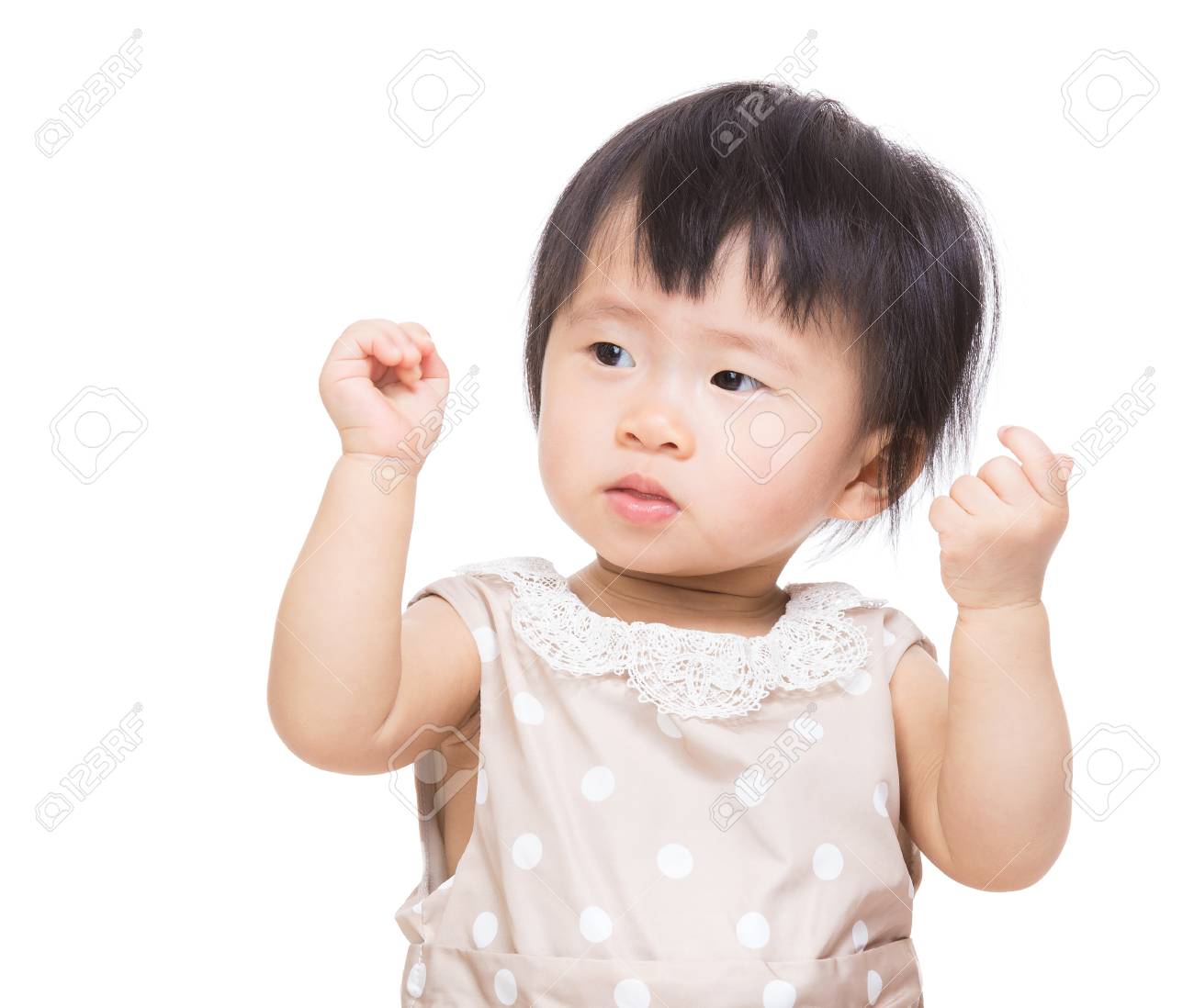 かわいい女の子の赤ちゃんを興奮 の写真素材 画像素材 Image 2697