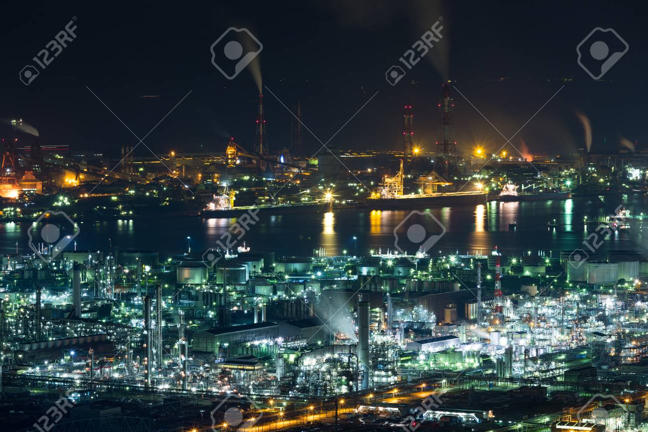 日本で水島臨海工業地帯 の写真素材 画像素材 Image