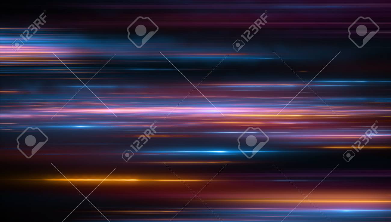 Lights and stripes moving fast over dark background. Orange and bluel backdrop from fast moving glow particles.3d Illustartion - 97636731 Lights and stripes moving fast over dark background. Orange and bluel backdrop from fast moving glow particles.3d Illustartion - 97636731