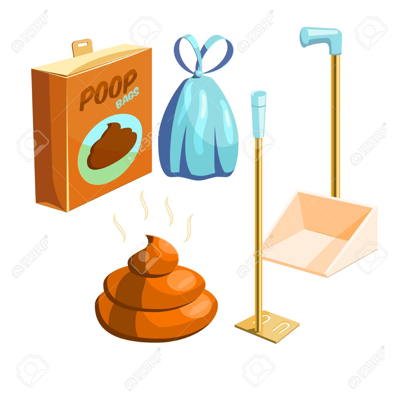 Cartoon Icon Pet Shop Set Like Poop Scooper Cute Vector Illustration  Royalty Free SVG, Cliparts, Vectors, and Stock Illustration. Image 97932093.