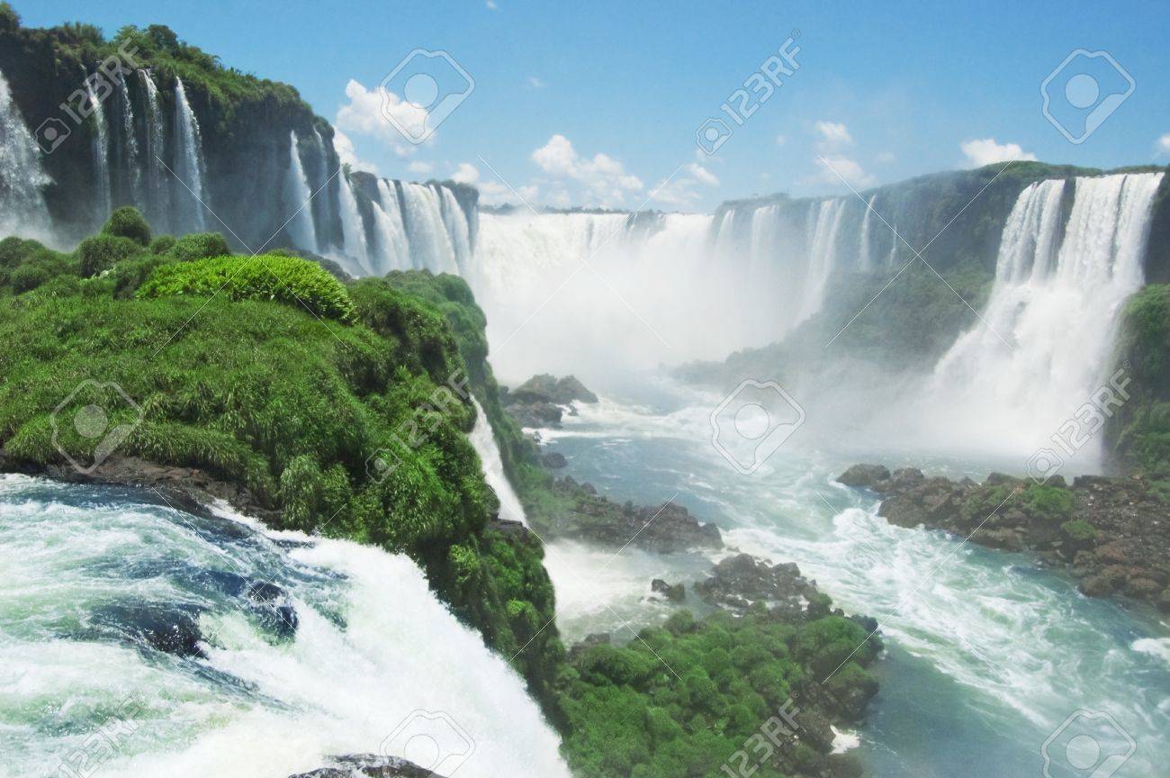 The Famous Iguazu Falls On The Border Of Brazil And Argentina Stock Photo Picture And Royalty Free Image Image