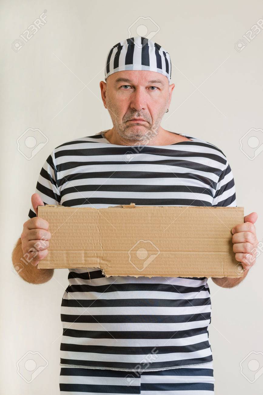Portrait Of A Man Prisoner In Prison Garb Stock Photo Picture And Royalty Free Image Image