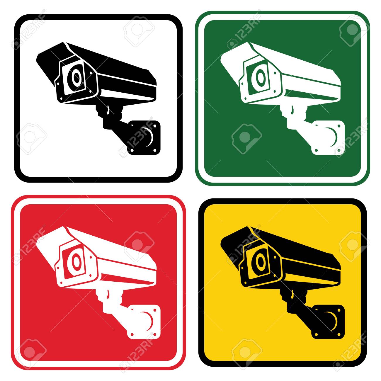 sign surveillance camera set