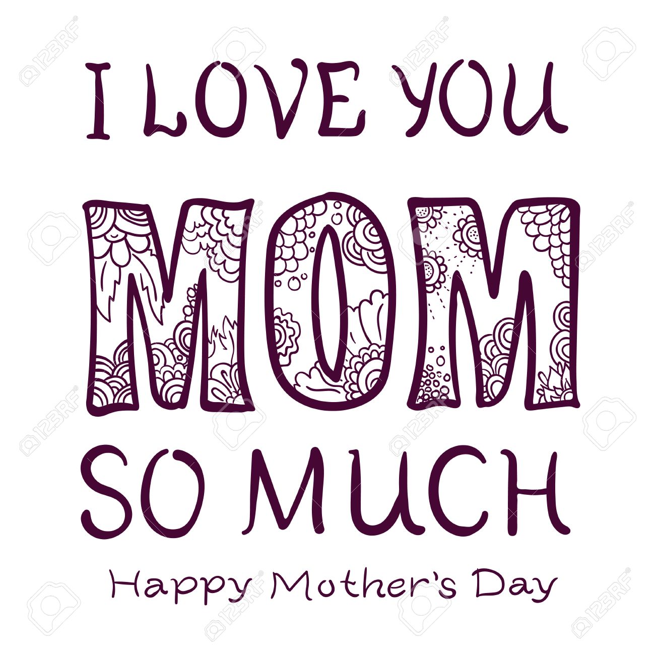 Happy Mother S Day Gift Card Template Hand Drawn Illustration In Doodle Style With Isolated Text I Love You Mom So Much Royalty Free Cliparts Vectors And Stock Illustration Image Happy Mother S Day Gift Card Template Hand Drawn Illustration In Doodle Style With Isolated Text I Love You Mom So Much Royalty Free Cliparts Vectors And Stock Illustration Image