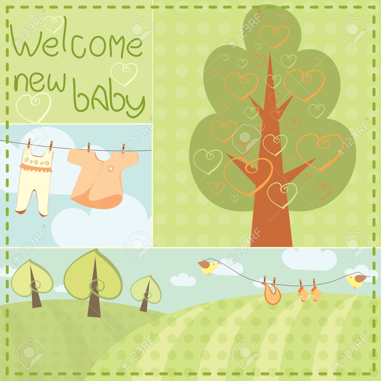 new baby card template