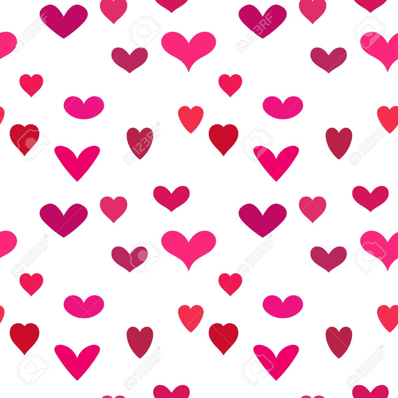 seamless pattern with cute hearts pretty st valentine day template valentines day template