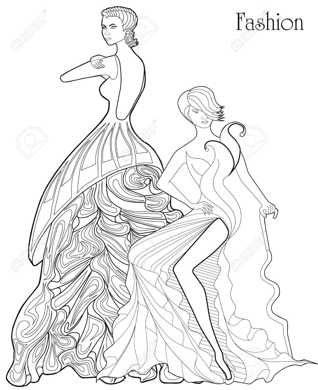 Color Therapy: Fashion. Anti-stress Coloring Book. A Pair Of - Color Therapy: Fashion. Anti-stress Coloring Book. A Pair Of