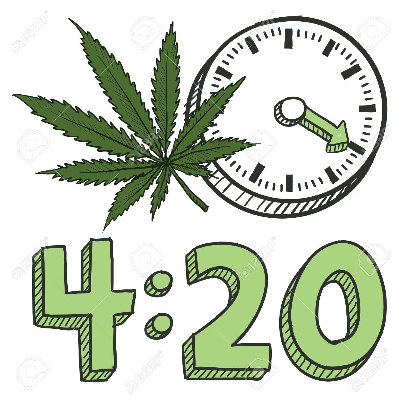 doodle style 420 marijuana