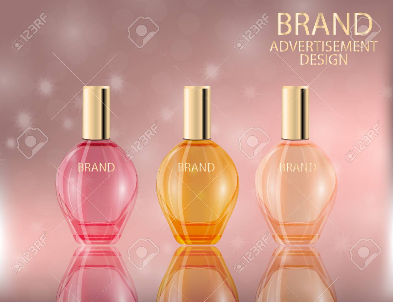 スパーク リング効果背景に華やかな香水瓶 3dのベクターアート素材や画像を多数ご用意 Istock