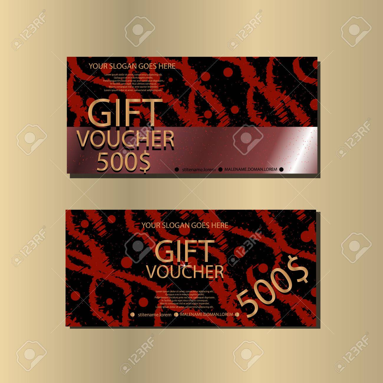 Gift Voucher Template With Abstract Texture For Your Designt Pertaining To Gift Card Template Illustrator