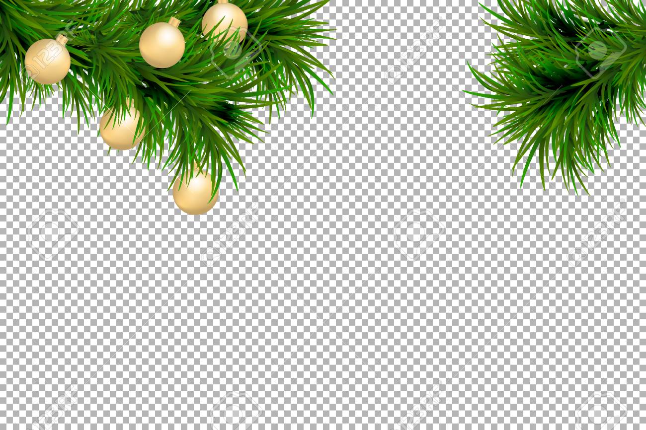 merry christmas and happy new year background with fir branches and