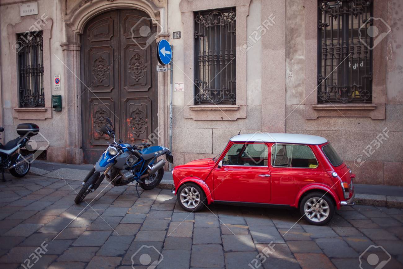 Little Red Car >> Milan Italy May 28 2012 Little Red Car And Motorcycle Features Little Red Car >> Milan Italy May 28 2012 Little Red Car And Motorcycle Features