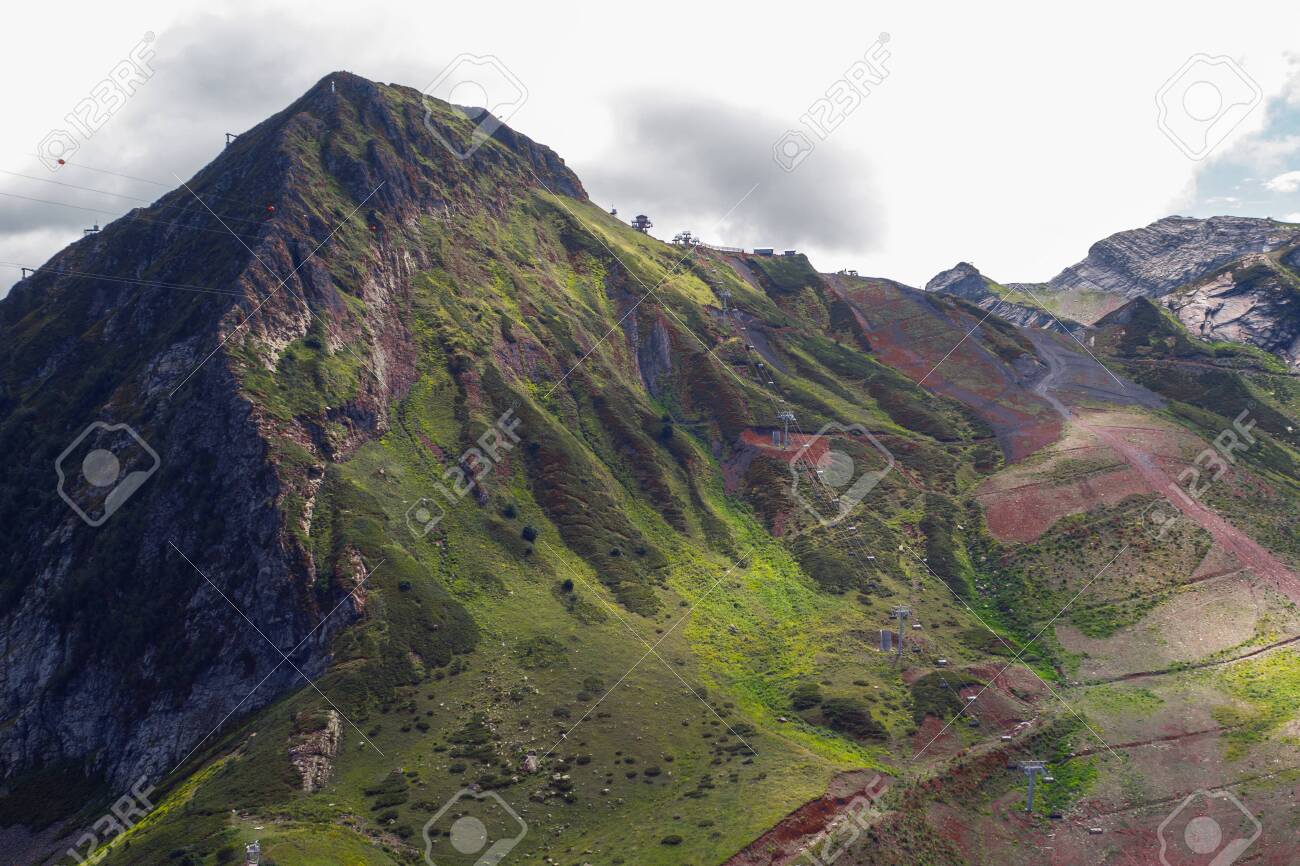 Epic Mountain Landscape Beautiful Natural Terrain In The Mountains Peaks And Valleys Beauty Of Wild Nature Landscape Stock Photo Picture And Royalty Free Image Image 156471013