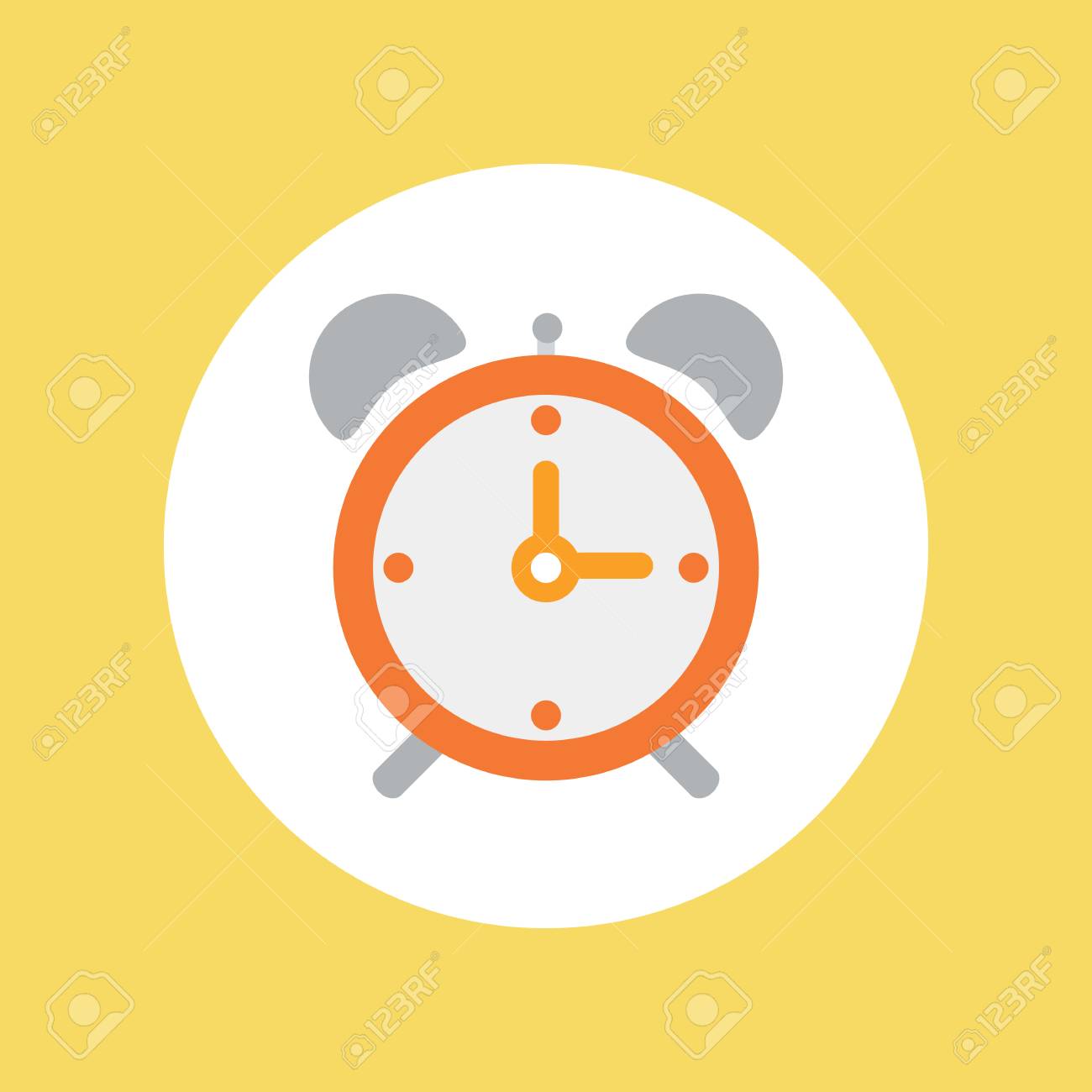 目覚まし時計アイコン フラット デザイン時 24 の写真素材 画像素材 Image