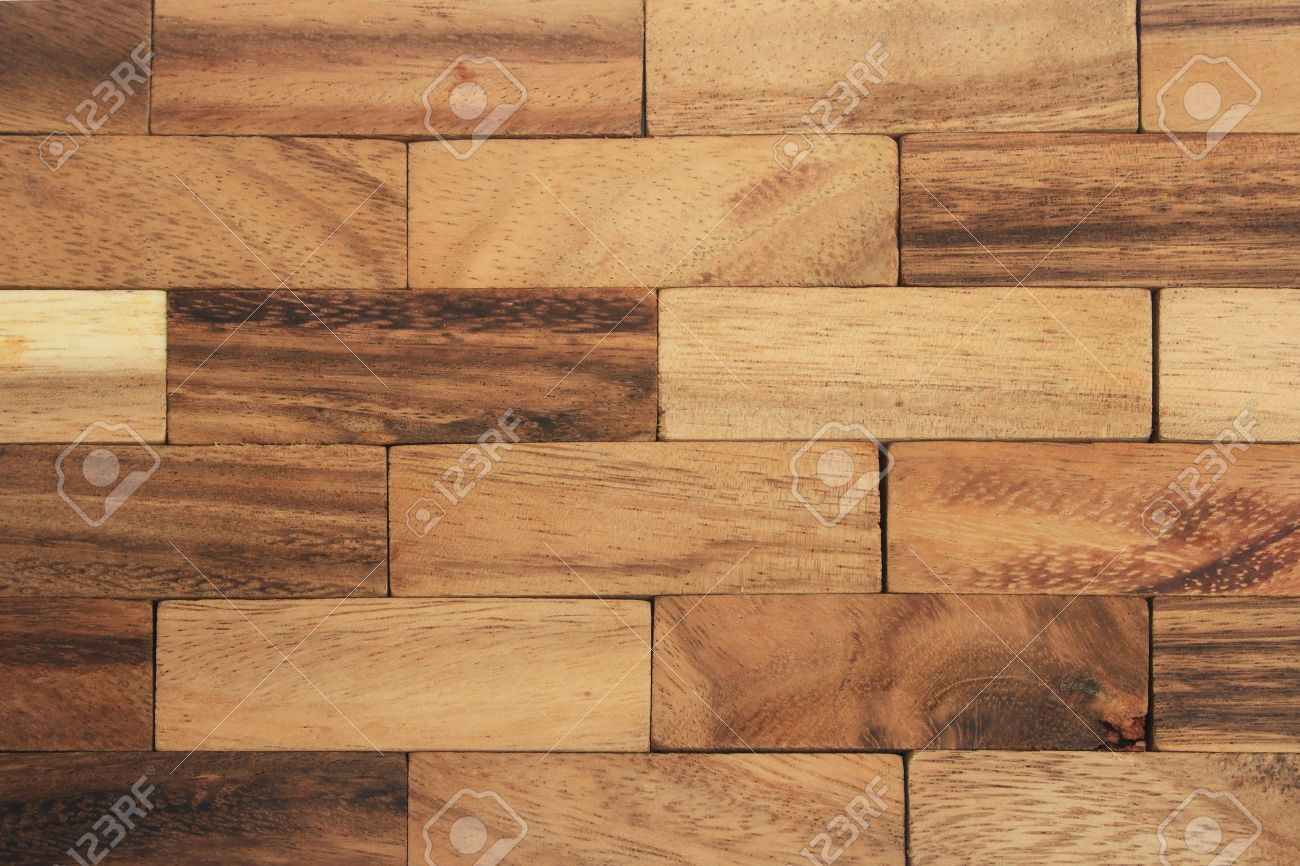 abstract wood blocks wall background