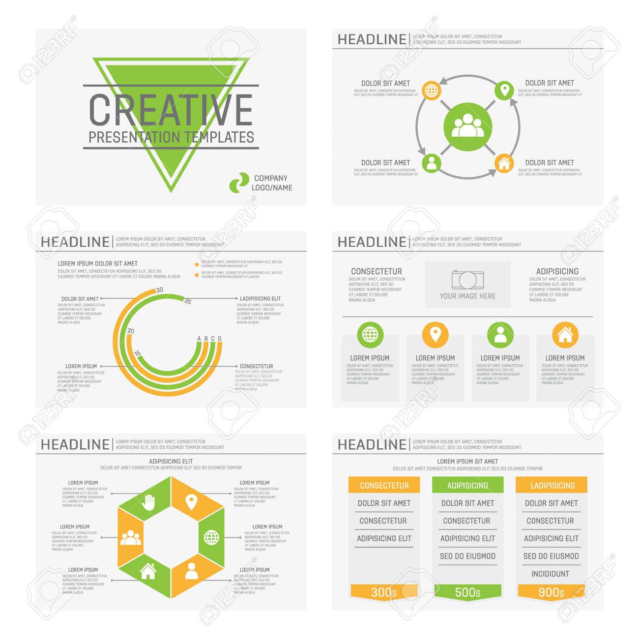 Vector template for presentation slides with graphs and charts - 48035196 Vector template for presentation slides with graphs and charts - 48035196