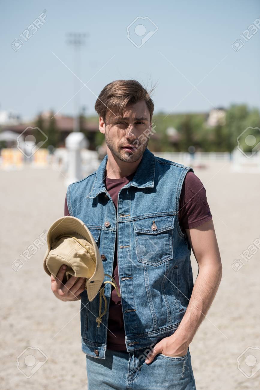 cowboy denim vest