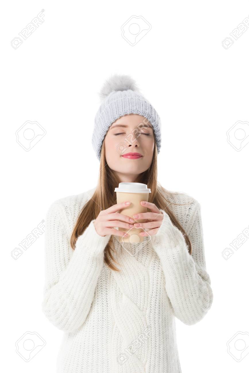 コーヒーを飲みに行く女の子 の写真素材 画像素材 Image