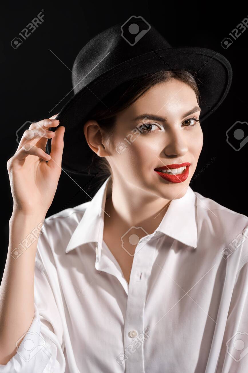 white shirt with red lips