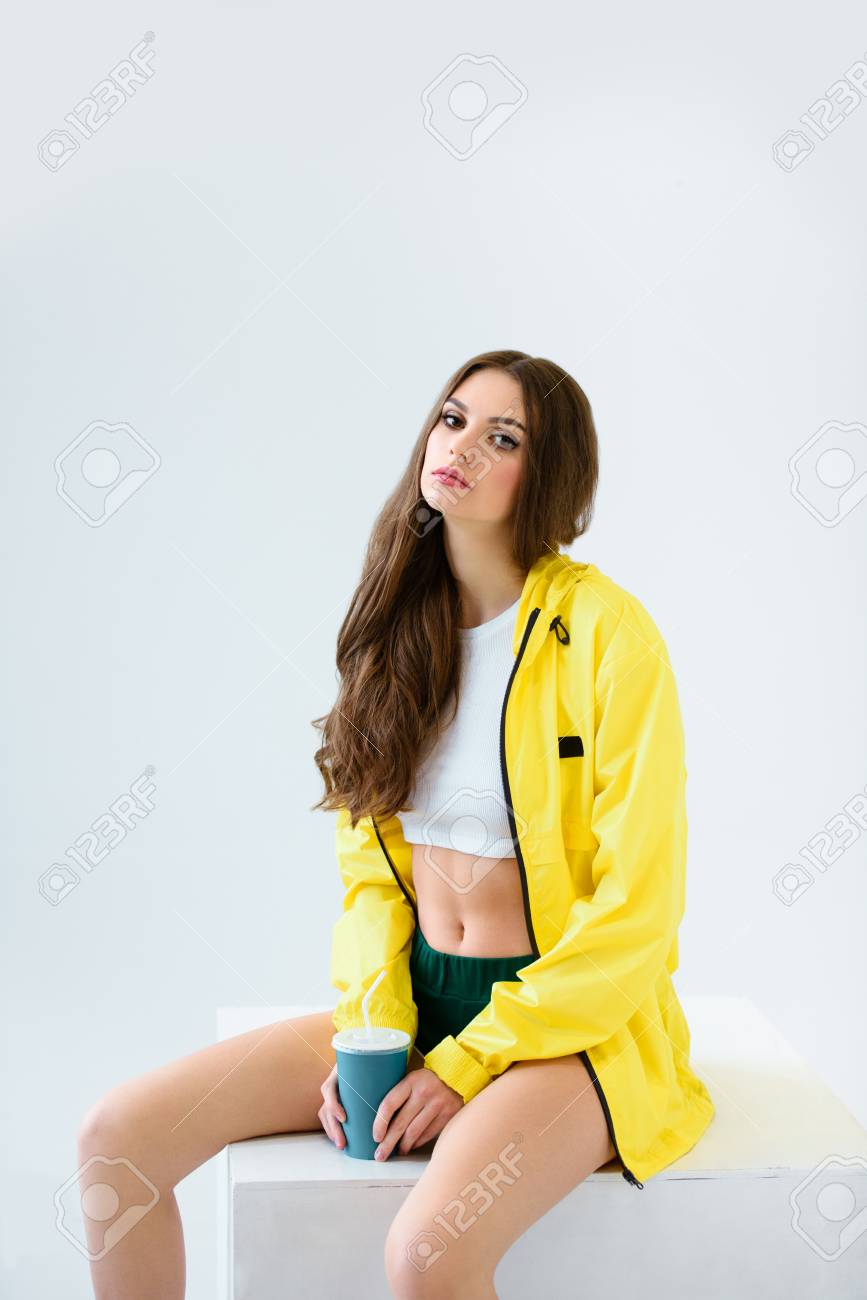 lady in yellow jacket