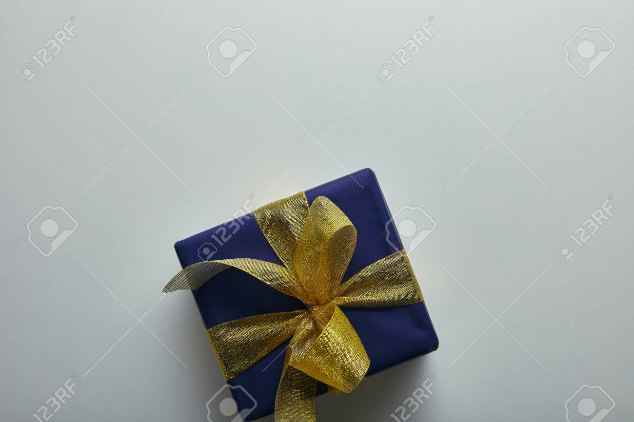 blue gift wrap ribbon