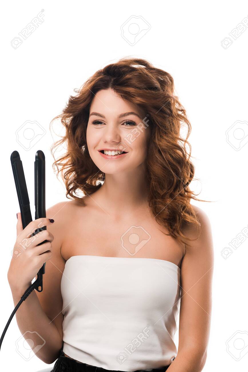 Cheerful And Curly Girl Holding Hair Straightener Isolated On White Stock Photo, Picture And Royalty Free Image. Image 134911801. Cheerful And Curly Girl Holding Hair Straightener Isolated On White Stock Photo, Picture And Royalty Free Image. Image 134911801.