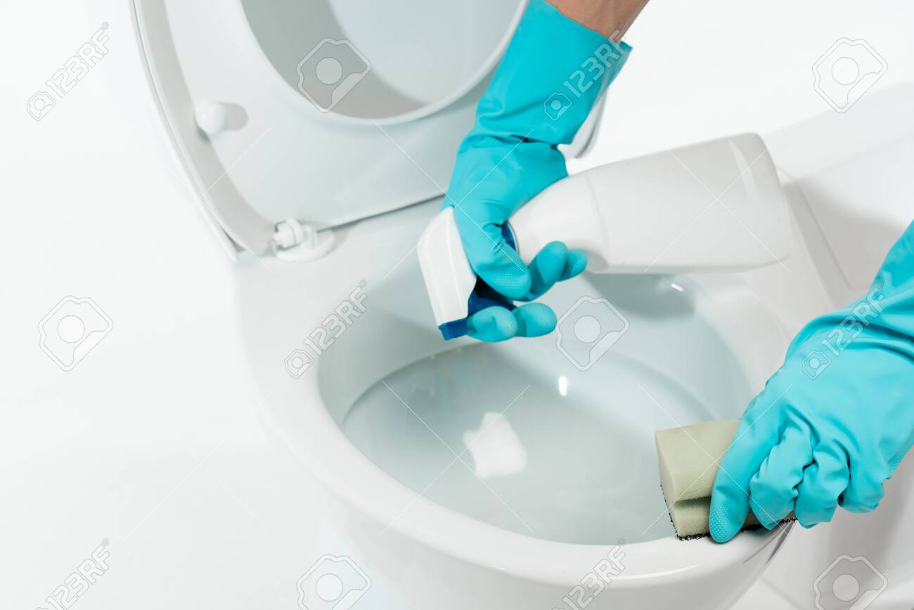 toilet cleaning gloves