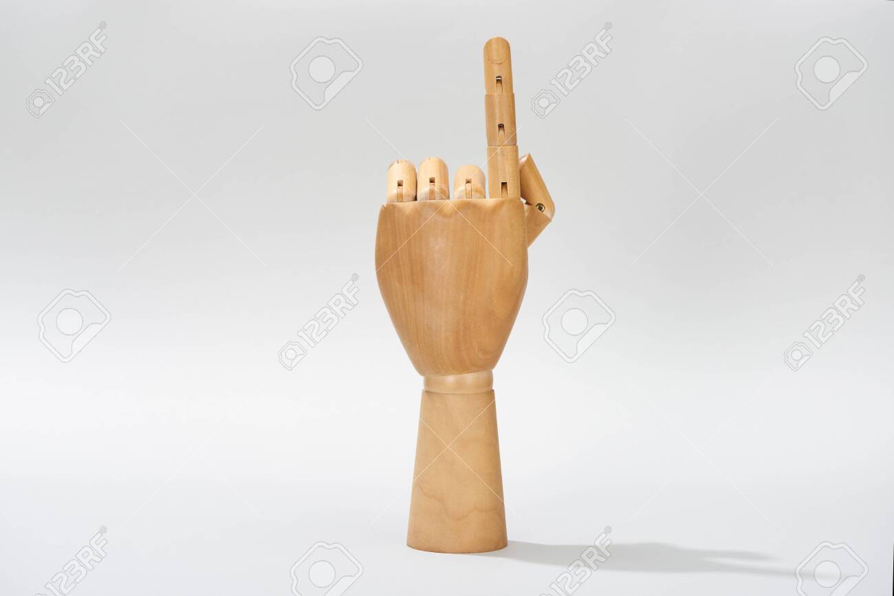 wooden hand puppet