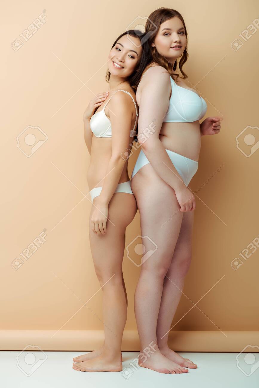 Positive diverse overweight women in underwear · Free Stock Photo