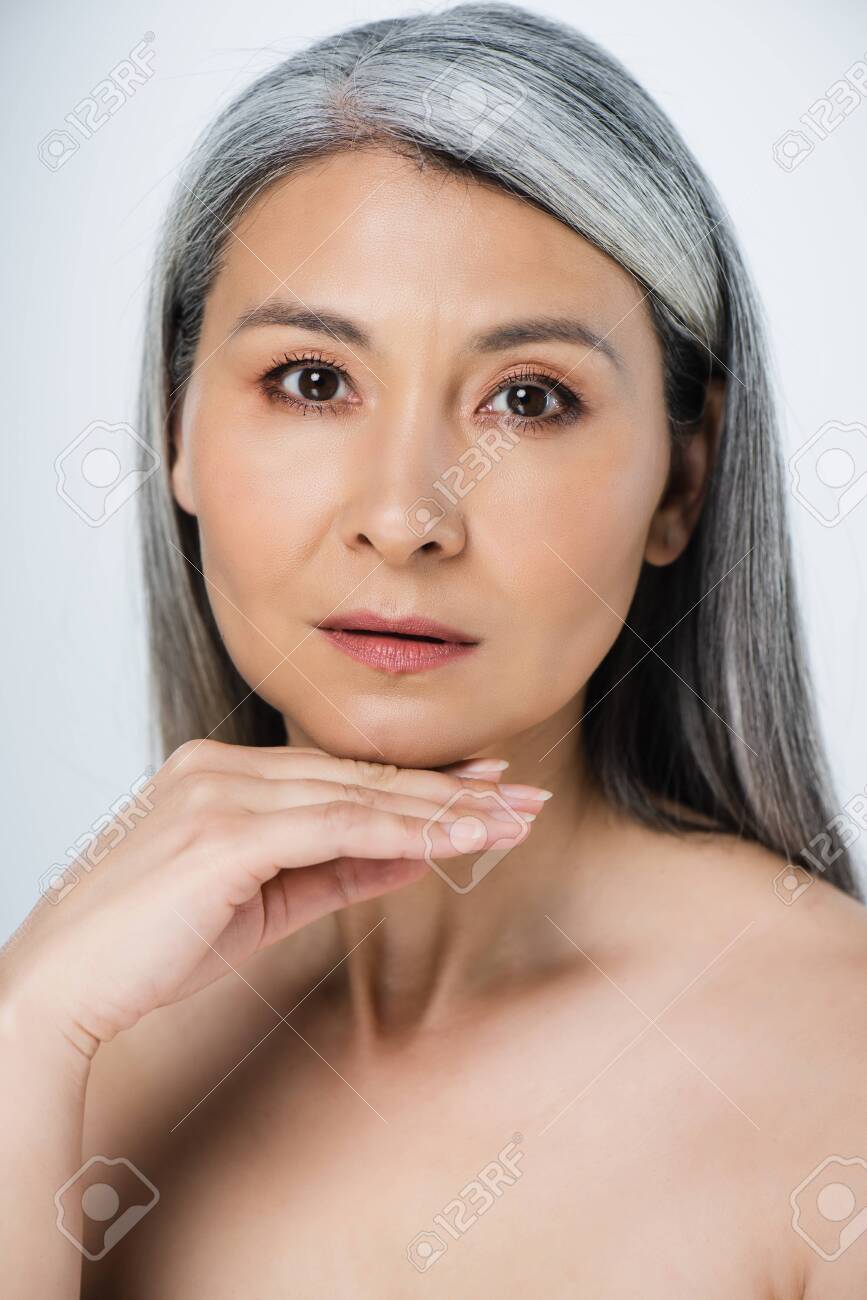 Naked women with grey hair