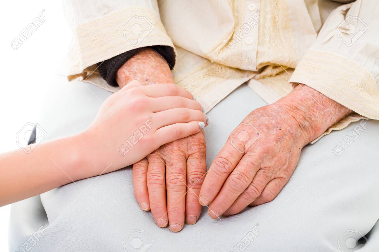supporting hands for senior woman stock photo picture and royalty