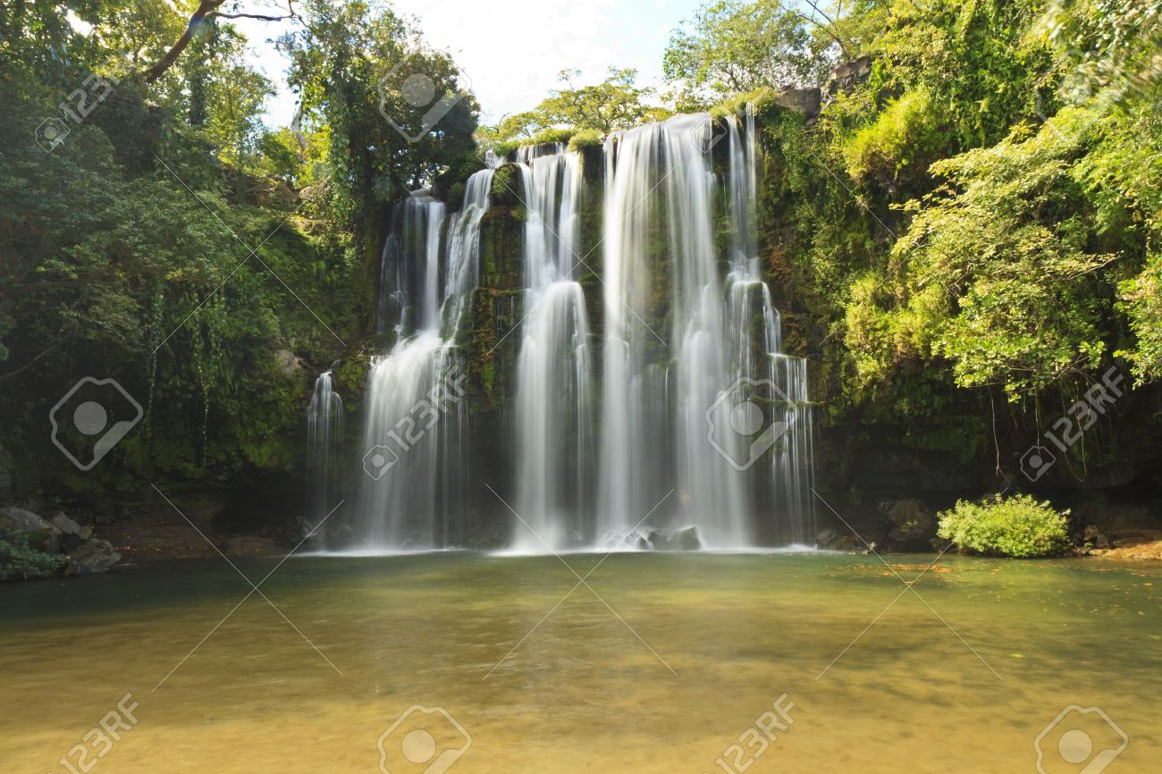 A popular picnic spot and swimming hole - Llano de Cortes waterfall near Bagaces, Costa Rica - 16679160 A popular picnic spot and swimming hole - Llano de Cortes waterfall near Bagaces, Costa Rica - 16679160