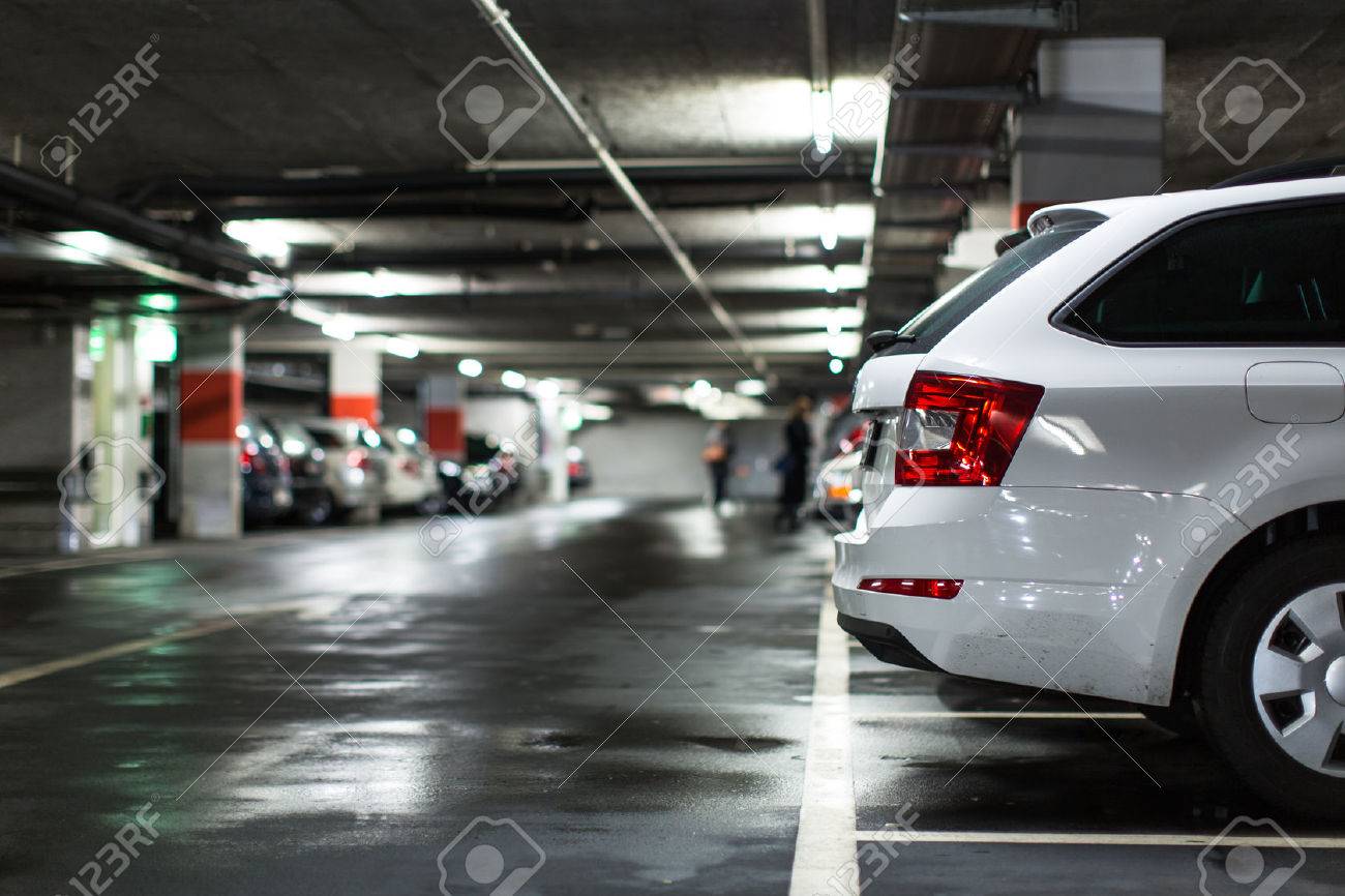 Underground parking/garage (shallow DOF; color toned image) - 52157424 Underground parking/garage (shallow DOF; color toned image) - 52157424