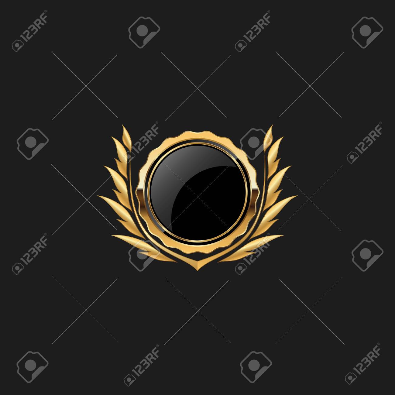 Blank Circle Badge Pin Luxury With Color Gold Design Element Royalty Free Cliparts Vectors And Stock Illustration Image 124389099