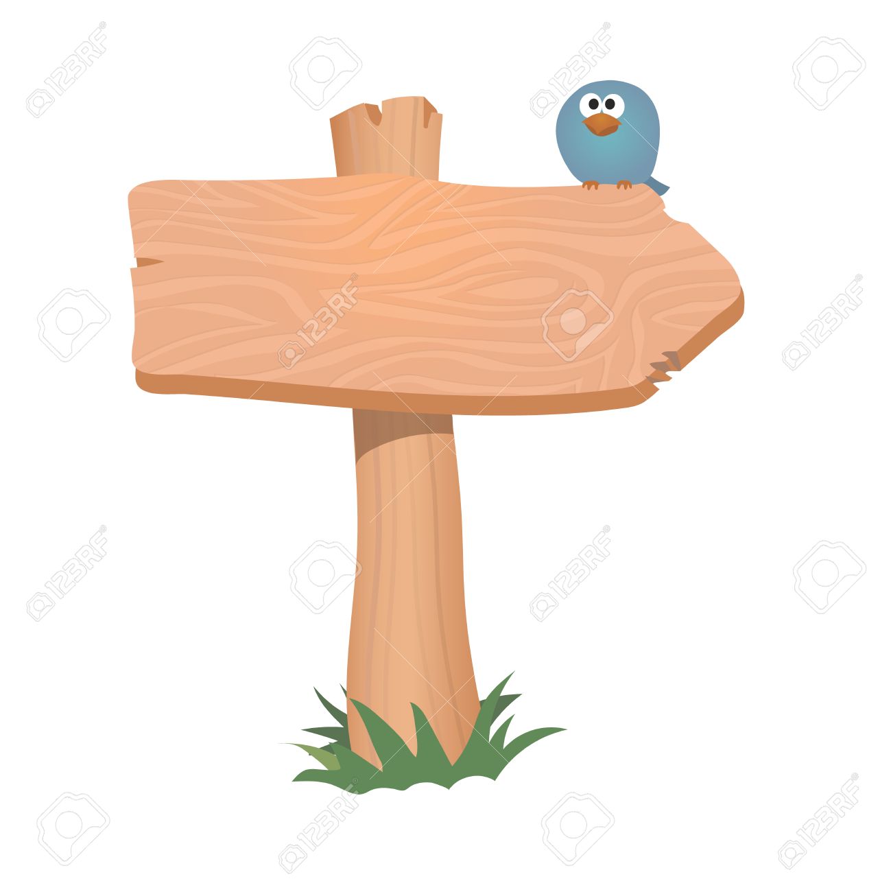 木製の看板の矢印 分離されたベクトルのイラスト のイラスト素材 ベクタ Image