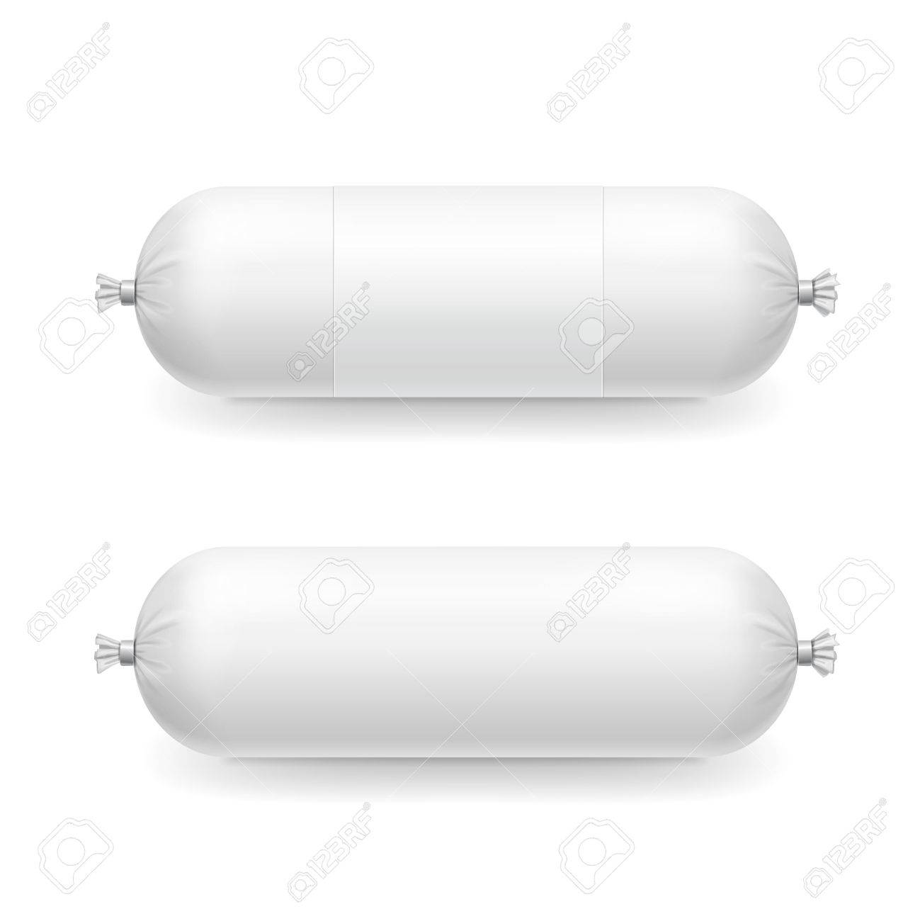 Download Blank White Empty Plastic Sausage Package Vector Food Mockup Royalty Free Cliparts Vectors And Stock Illustration Image 72996215