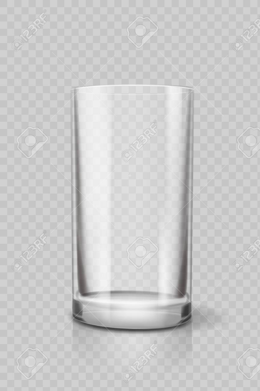 空水の飲むガラスのコップ 透明なベクトルのイラスト素材 ベクタ Image